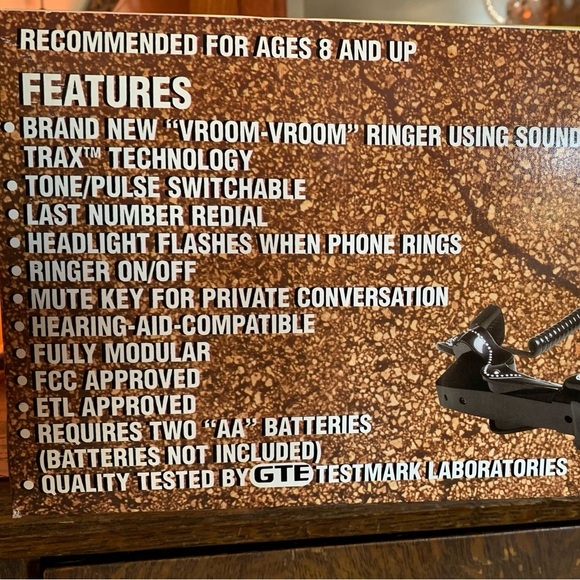 Telemania Black Motor Harley Davidson Telephone New In Box - Picture 14 of 14